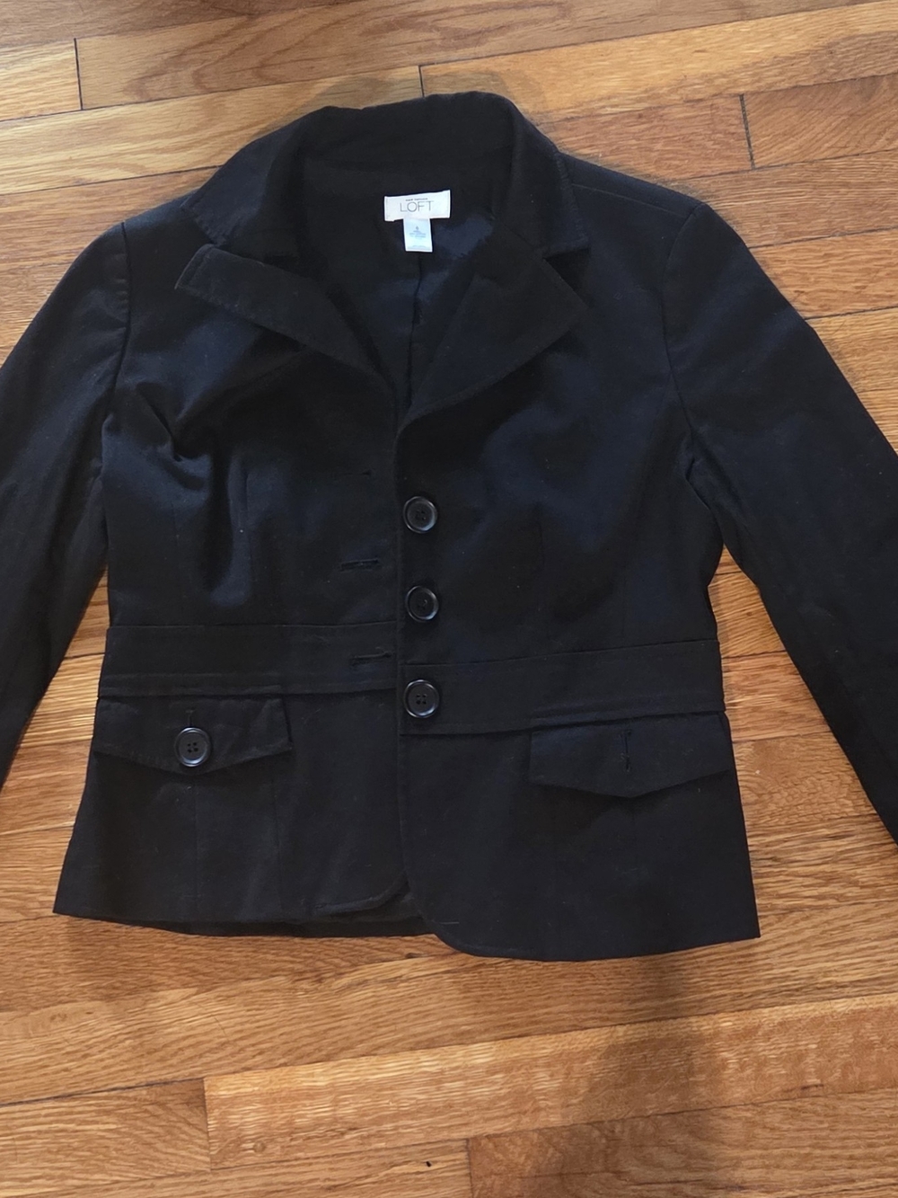 LOFT Black Women's Notch-Collar Tailored Blazer